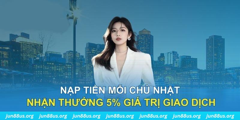 Tổng quan thông tin ưu đãi mỗi Chủ nhật tại Jun88
