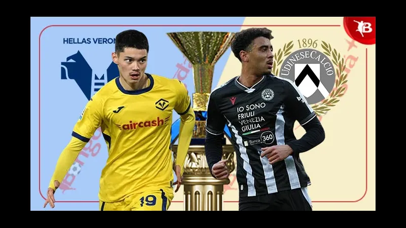 Cầu thủ Udinese nỗ lực ngăn chặn đối thủ từ Verona Cầu thủ Udinese nỗ lực ngăn chặn đối thủ từ Verona